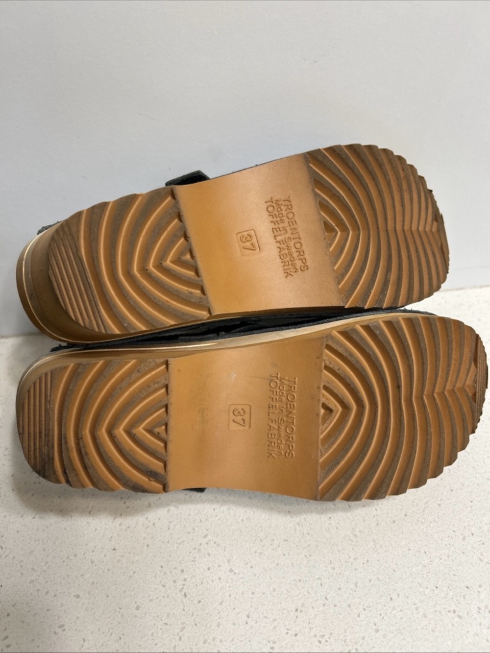 Troentorp Blue Leather Clog Shoes Sweden Size 37 - Picture 10 of 11